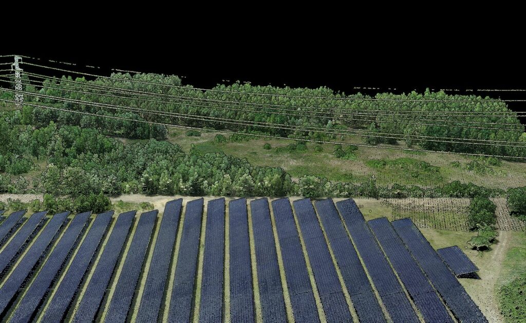 Lidarvisor - Point Cloud with Electric Line and Solar Panel - RGB