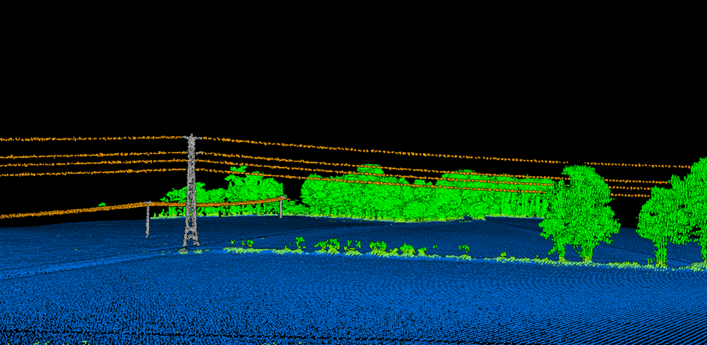 Lidarvisor - Classified Wires - Lidar Point Cloud