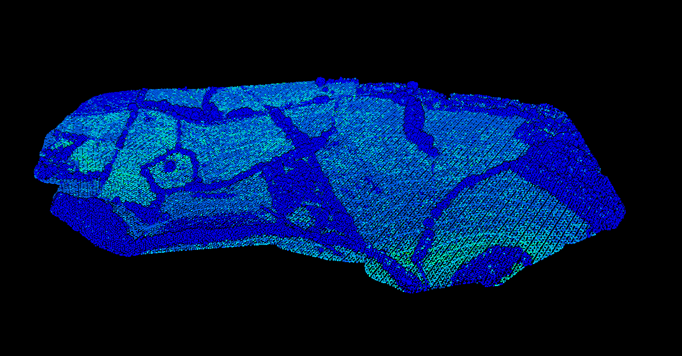 Lidarvisor - Point Cloud - Intensity agricultural area