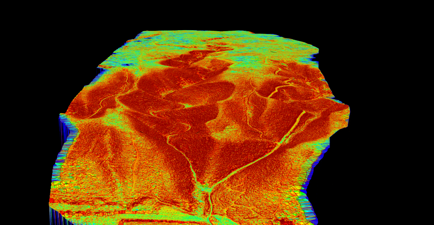 Lidarvisor - Slope Map - Mountainous terrain analysis