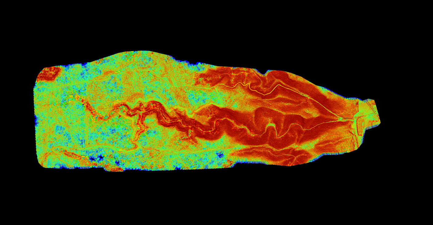 Lidarvisor - Slope Map - River valley slopes