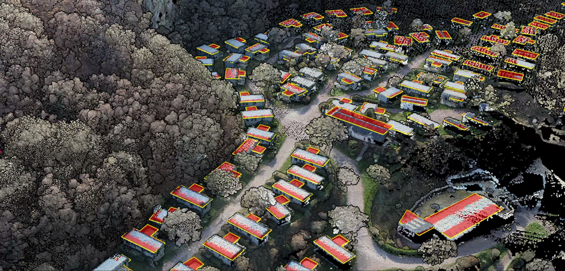 Automated building footprint extraction from LiDAR point cloud data for digital twins